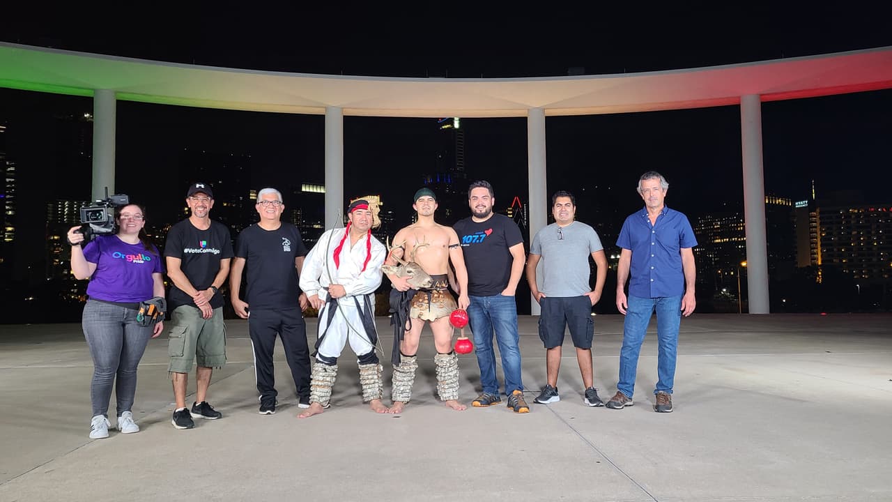 Parte del equipo que trabajó en la transmisión.