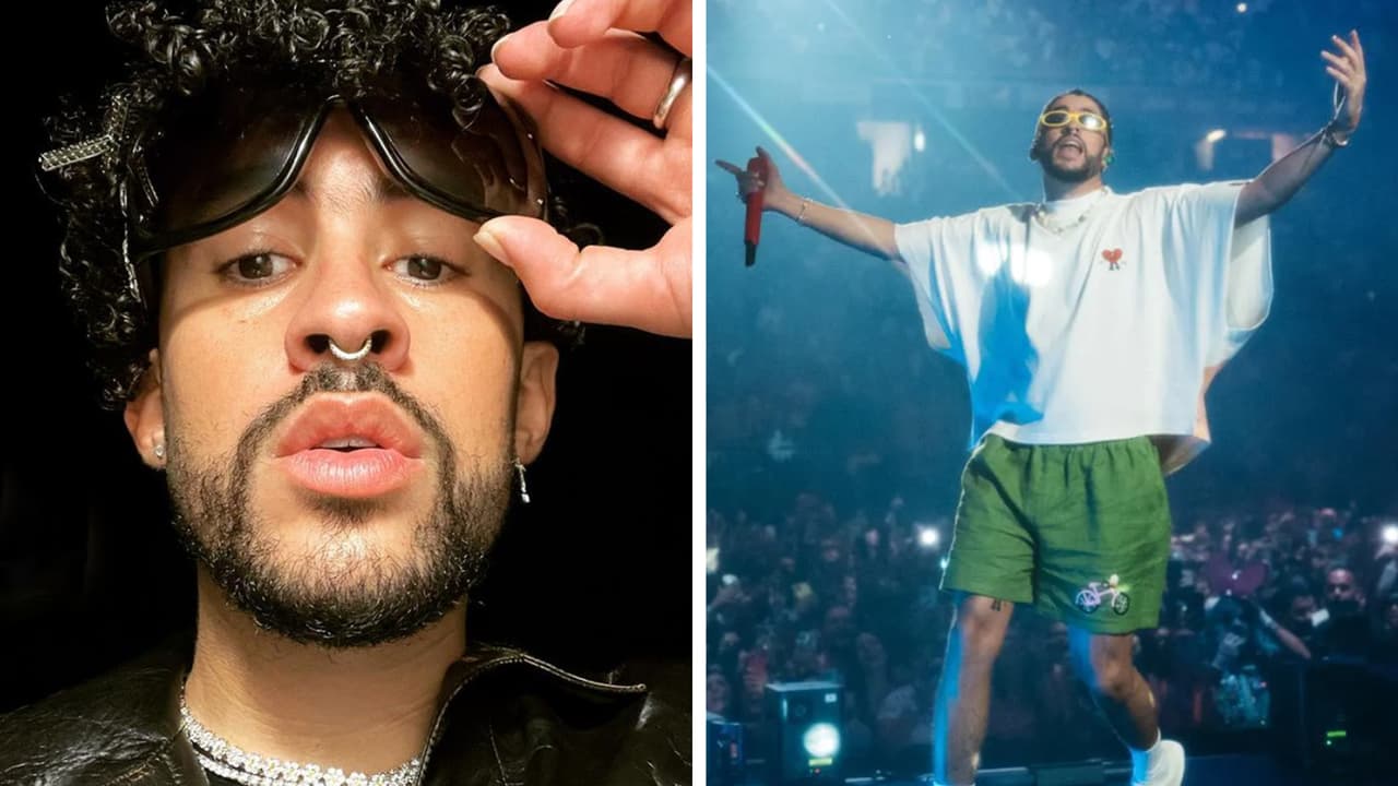 Bad Bunny casi sufre un accidente en el aire en pleno concierto