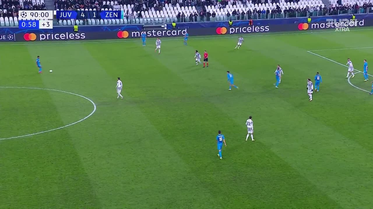 Azmoun descuenta y sella el 4-2 del Zenit ante la Juventus