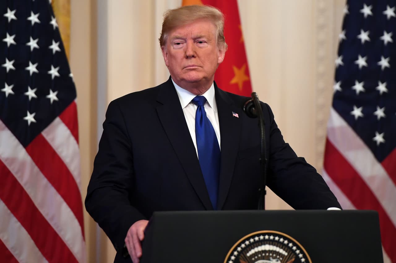 El presidente Donald Trump en un evento en la Casa Blanca el 15 de enero del 2020.