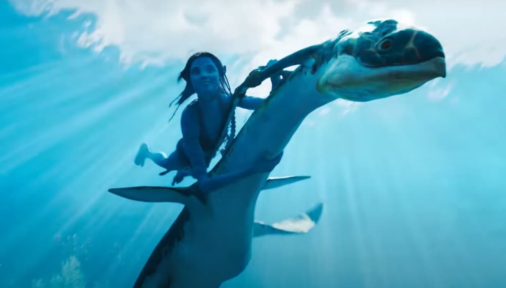 Escena bajo el agua en Avatar: The Way of Water