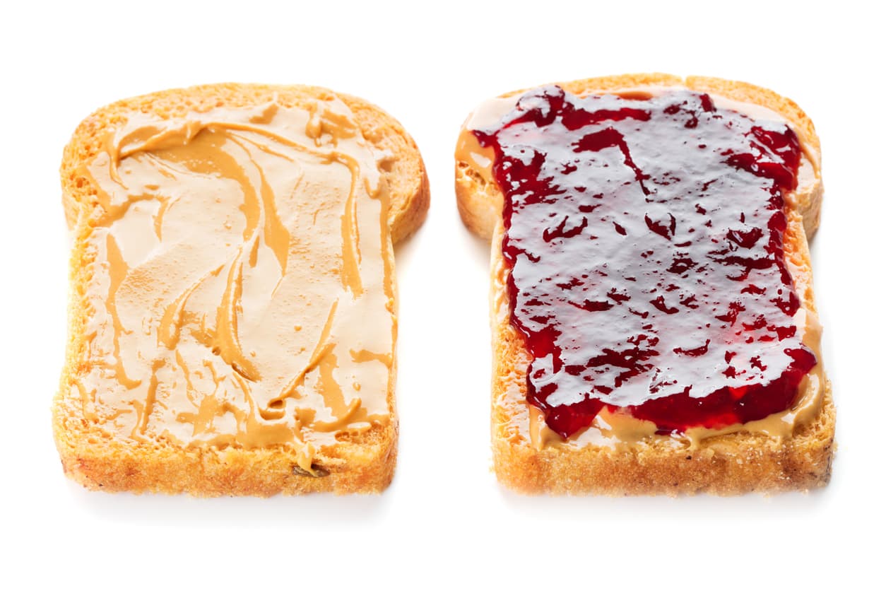 <b>Channing Tatum</b>
<br>La perdición del actor, las tajadas con mantequilla de maní y jalea de uva.