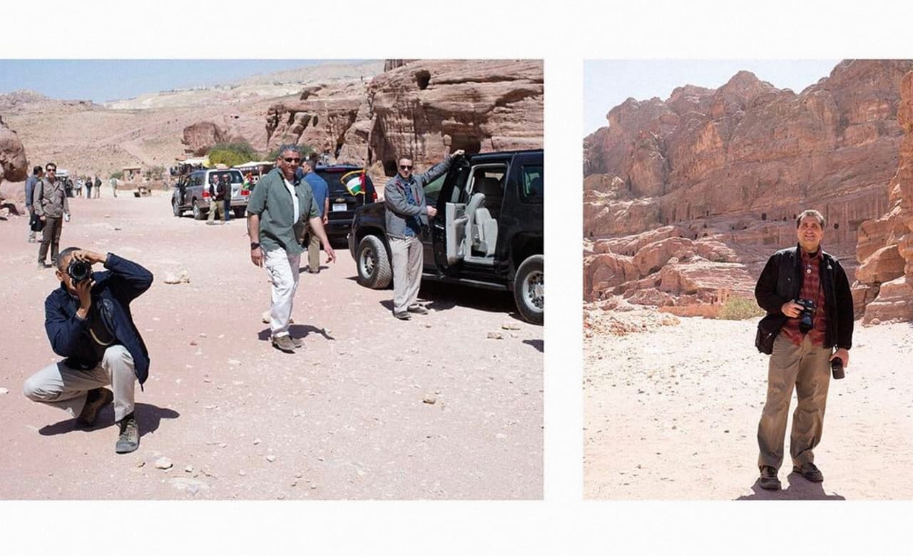 <b>Obama fotógrafo. </b>“Recordando ese día de 2013 cuando POTUS insistió en tomarme una foto en Petra”.