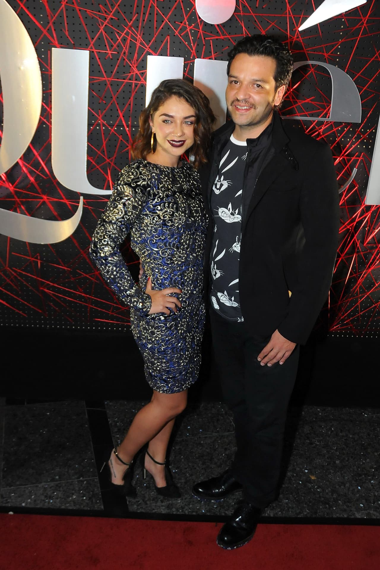 "En el amor estoy bien, contenta", se limitó a contestar la actriz, a quien aquí vemos con su novio Octavio.