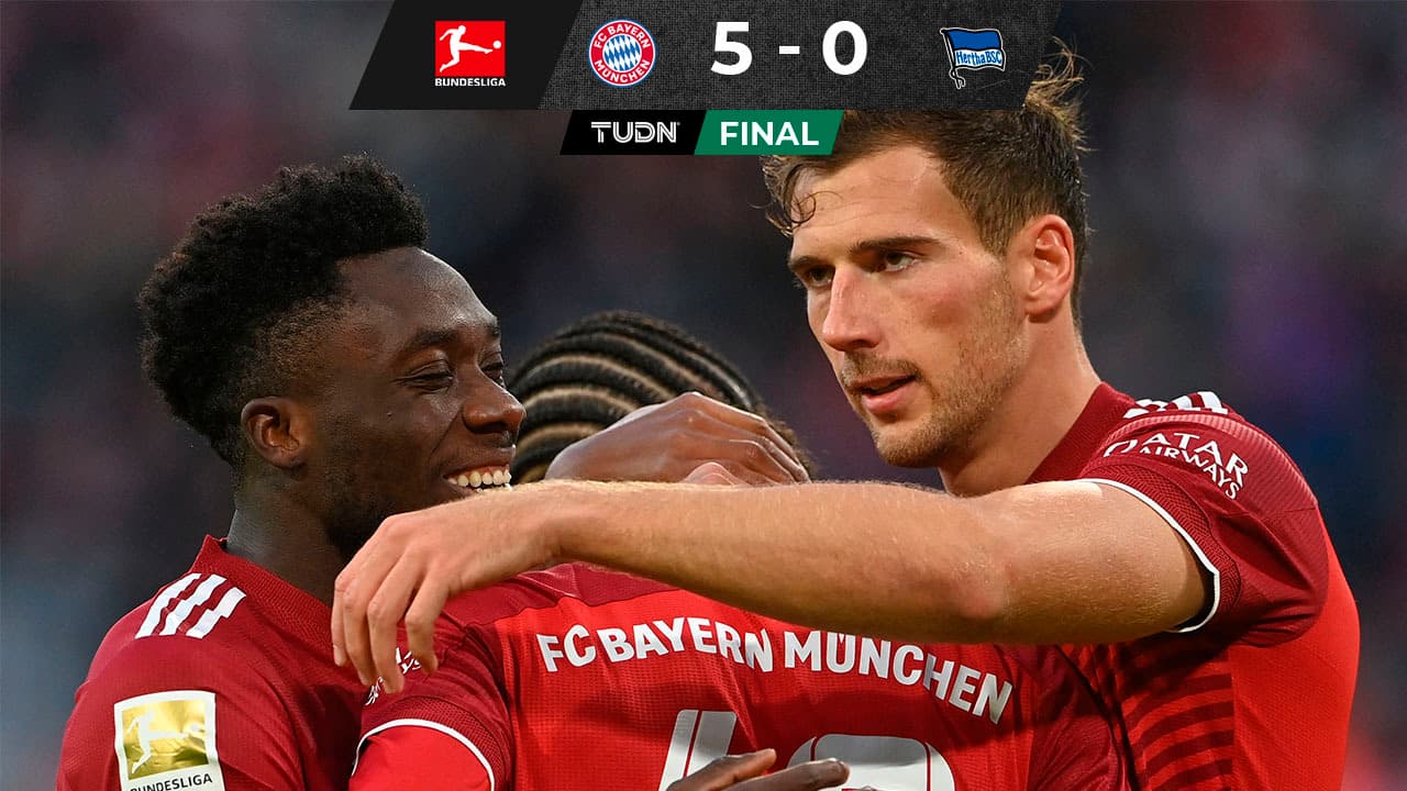 Bayern goleó al Hertha, pero el que manda es el  Leverkusen