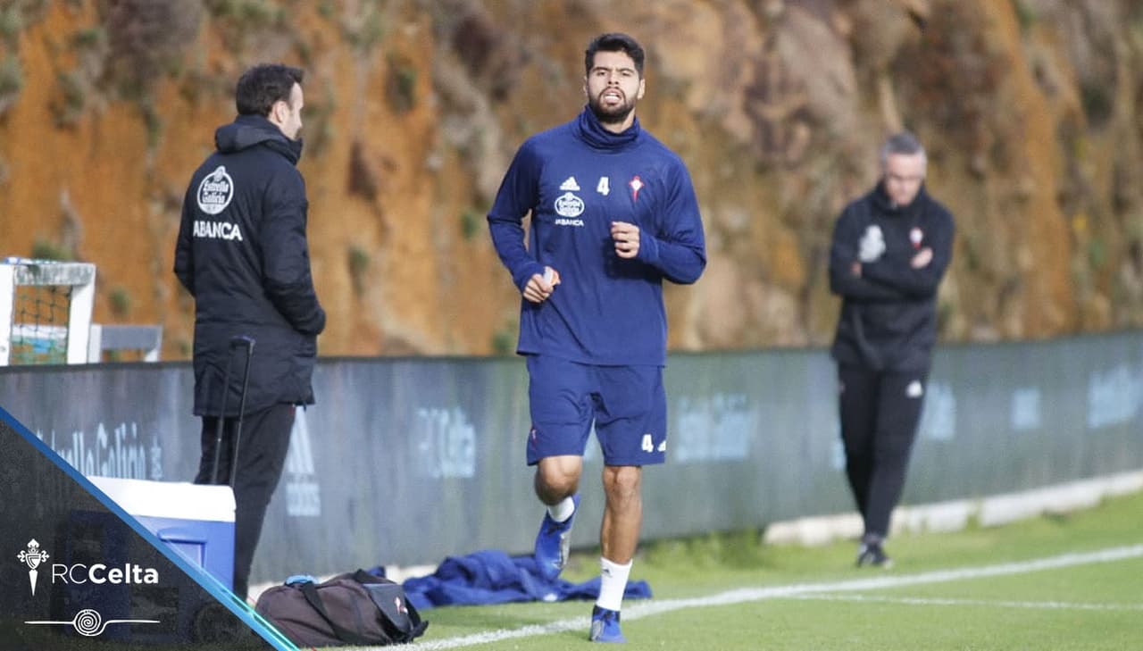 Néstor Araujo inaugura el regreso del Celta a los entrenamientos tras coronavirus