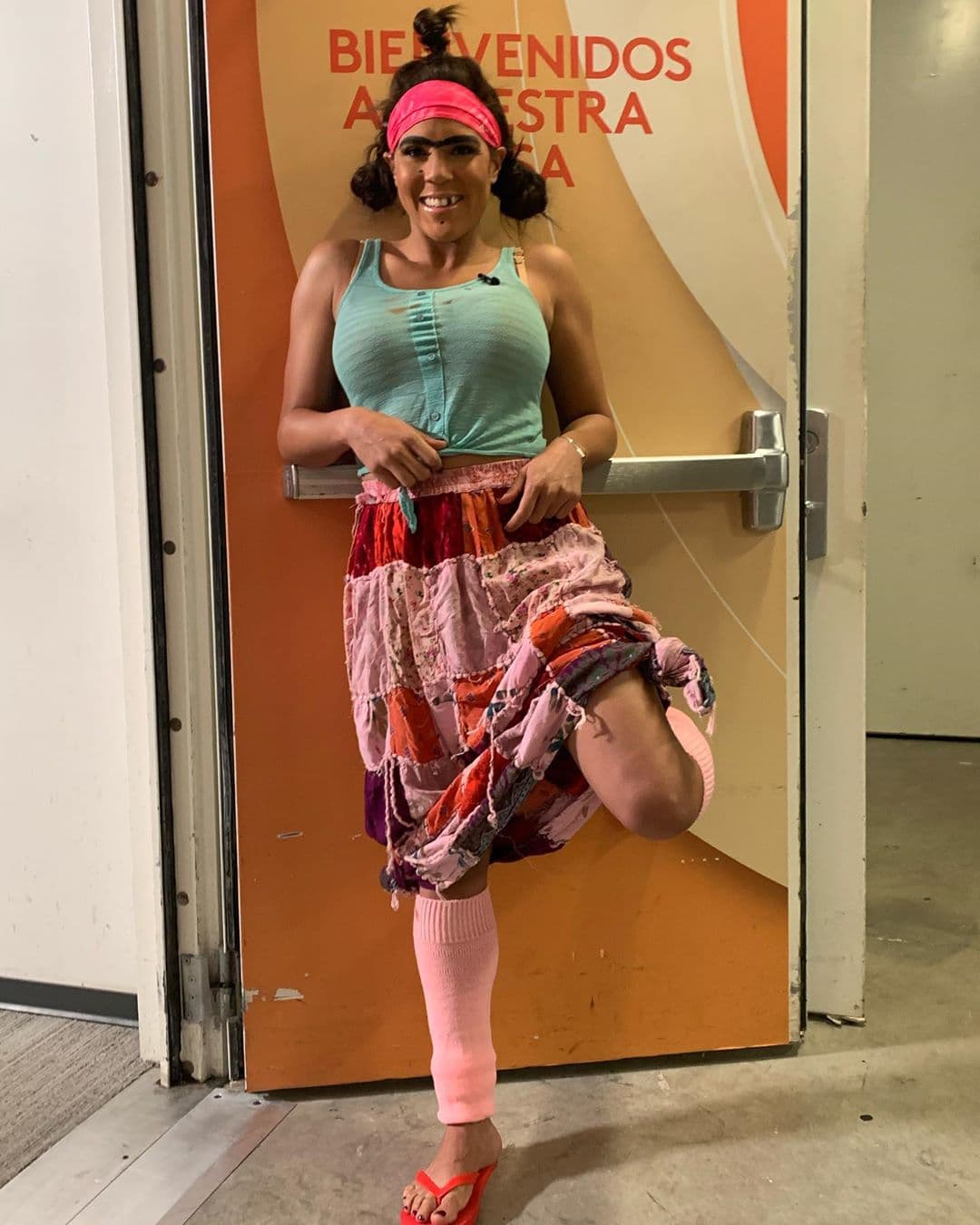 Como siempre, Mela derrochando su buen humor.