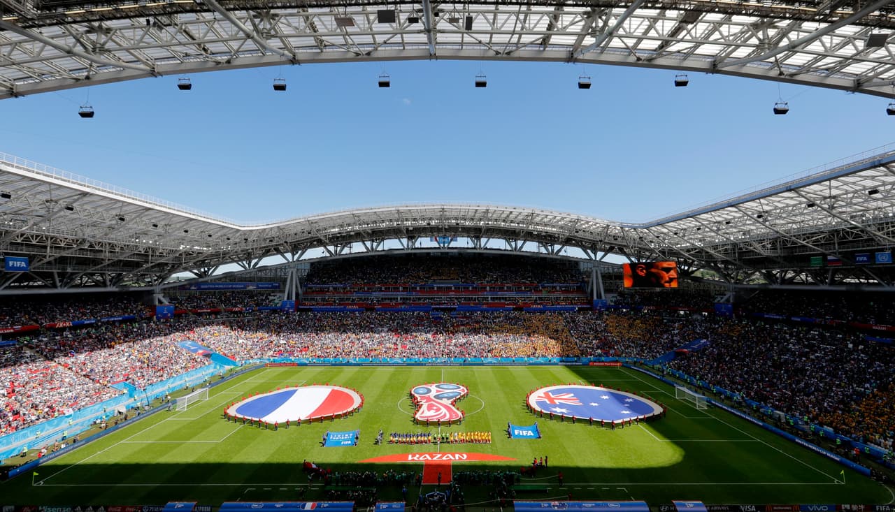 Un ambiente espectactular se vivió en el Kazán Arena para abrir el tercer día del Mundial de Rusia 2018.