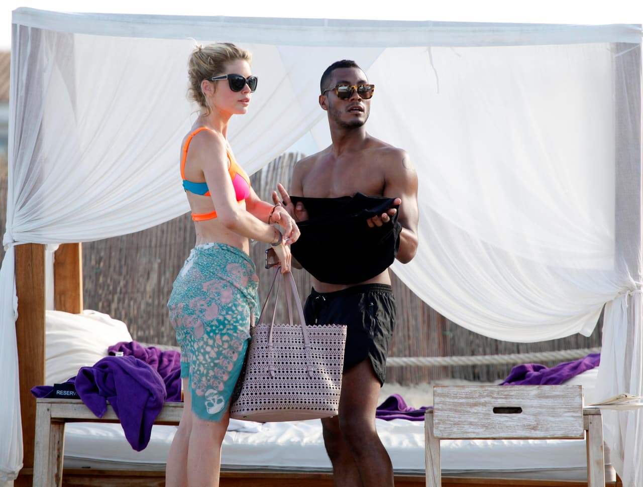 Donde mostró algunas fotos de ella en bikini.