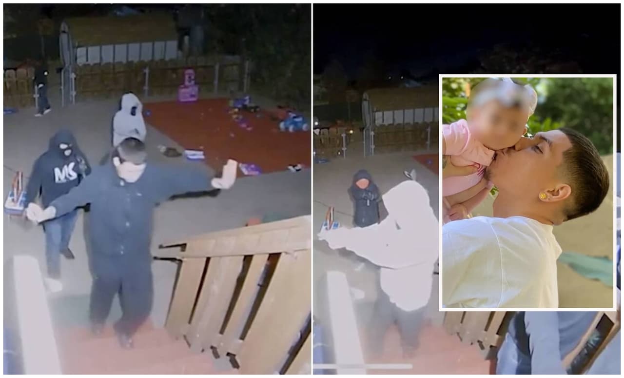 Encapuchados y con pistolas automáticas: Revelan video del asesinato de un joven hispano