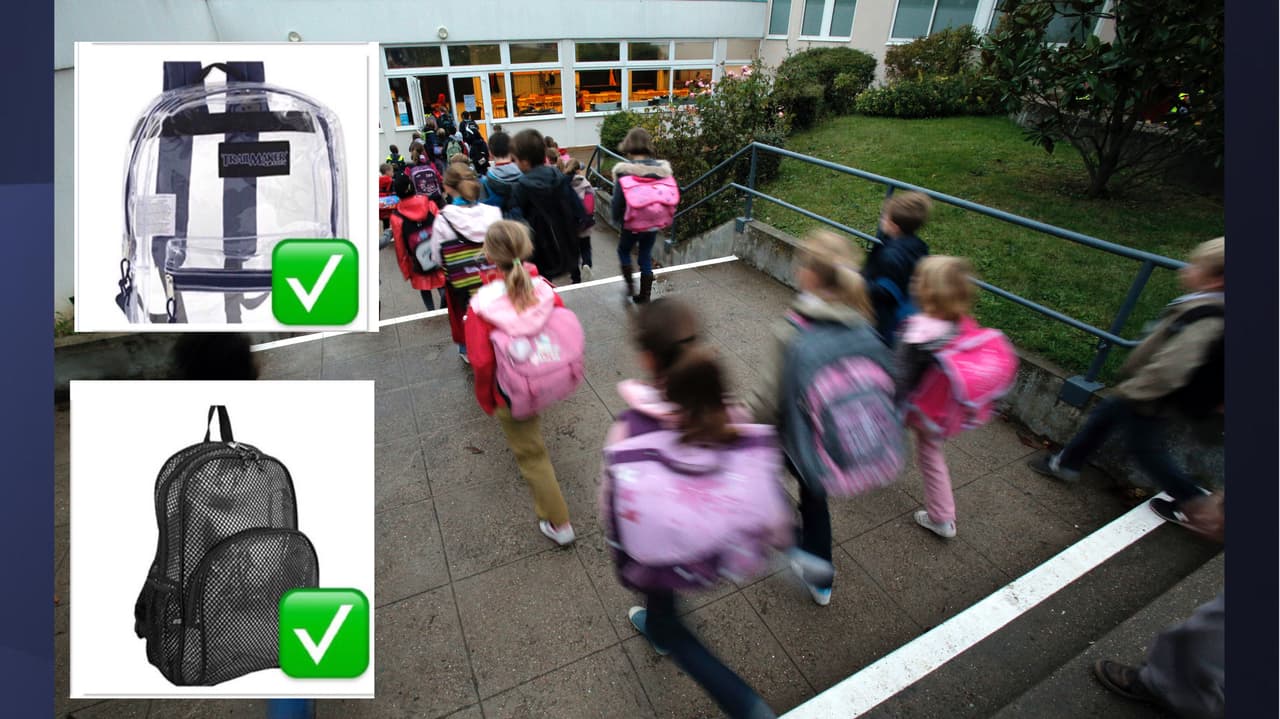Mochilas transparentes para niños desde el prekinder hasta el 5º grado: el código ante los tiroteos en escuelas
