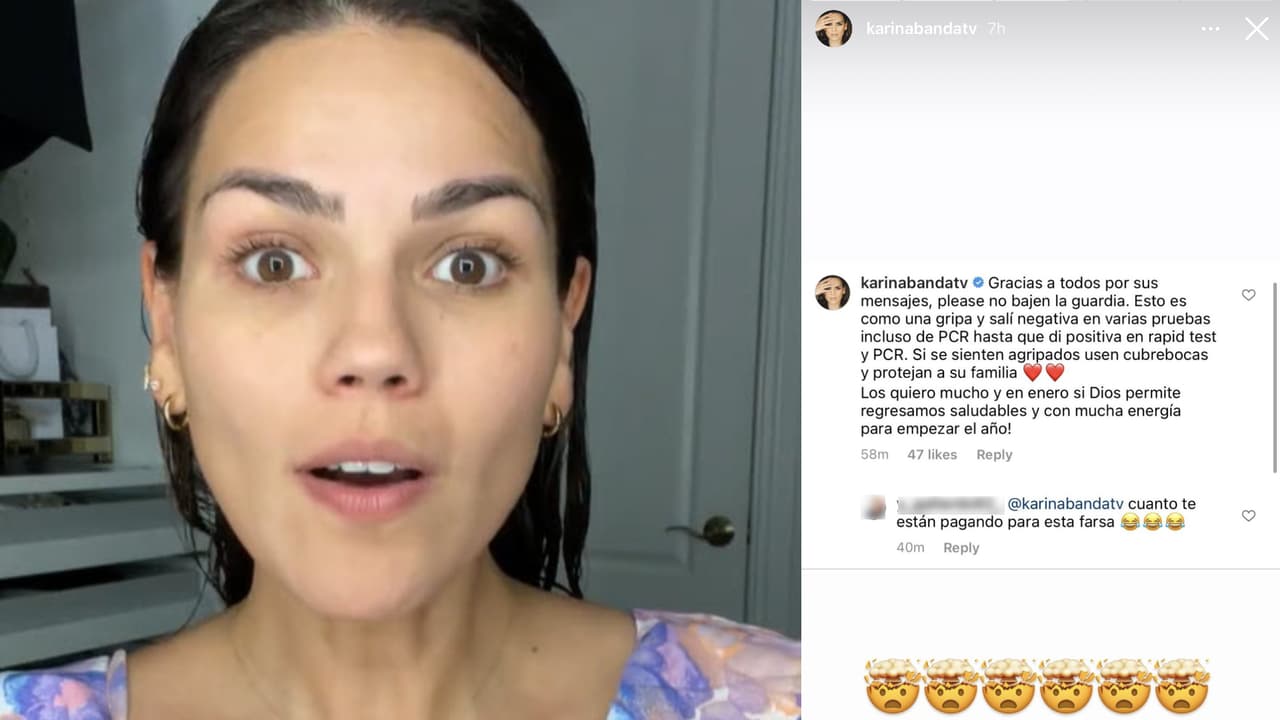 Así respondió Karina Banda a quienes duda de su salud.