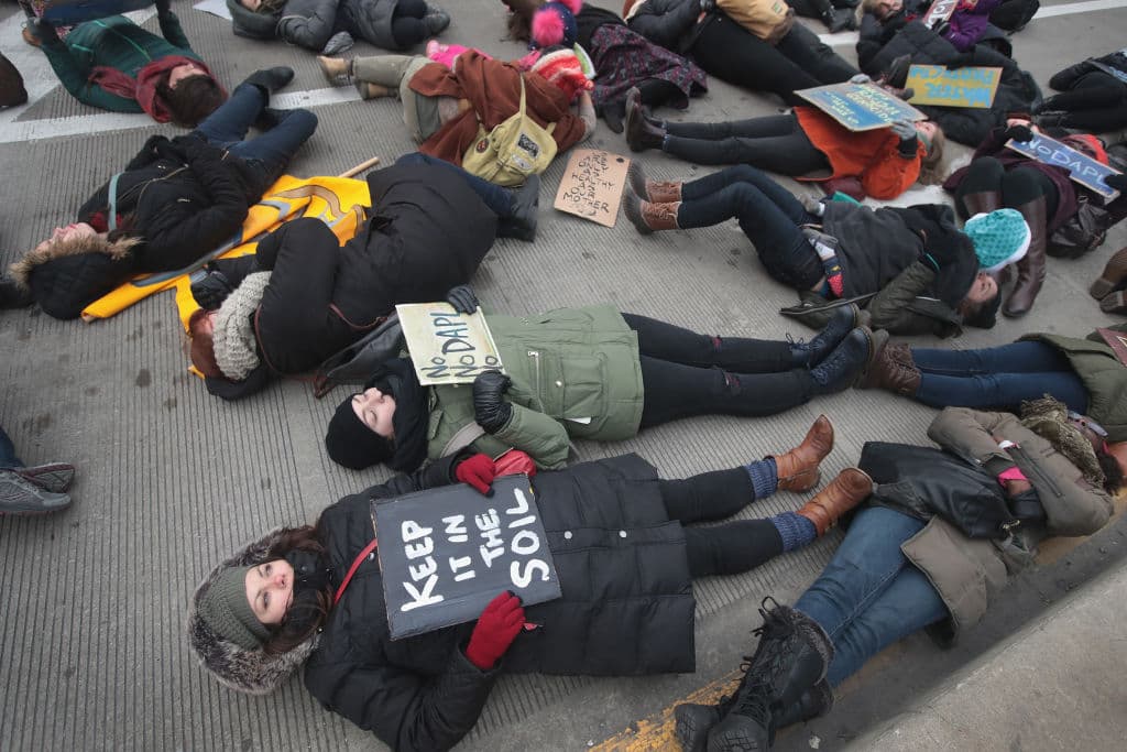 Manifestación en Chicago, contra el oleoducto Dakota Access Pipeline.