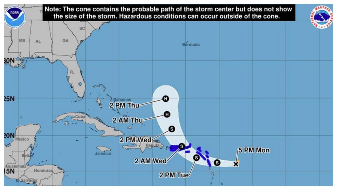 Un nuevo cono de trayectoria de ciclones comienza a ser usado por el Centro Nacional de Huracanes