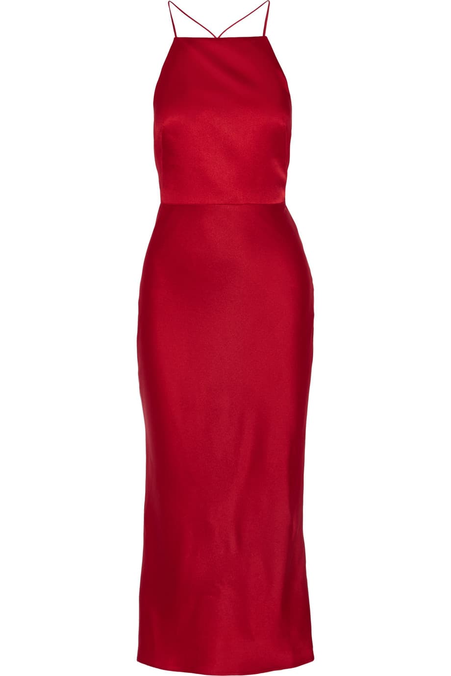 Sabemos que el rojo es difícil de combinar, pero como bien lo profesa la famosa canción ('Lady in red'), no hay nada más trastocador que una mujer de rojo. Un vestido largo de satín es la mejor manera de celebrar este poderoso tono. (Jason Wu)