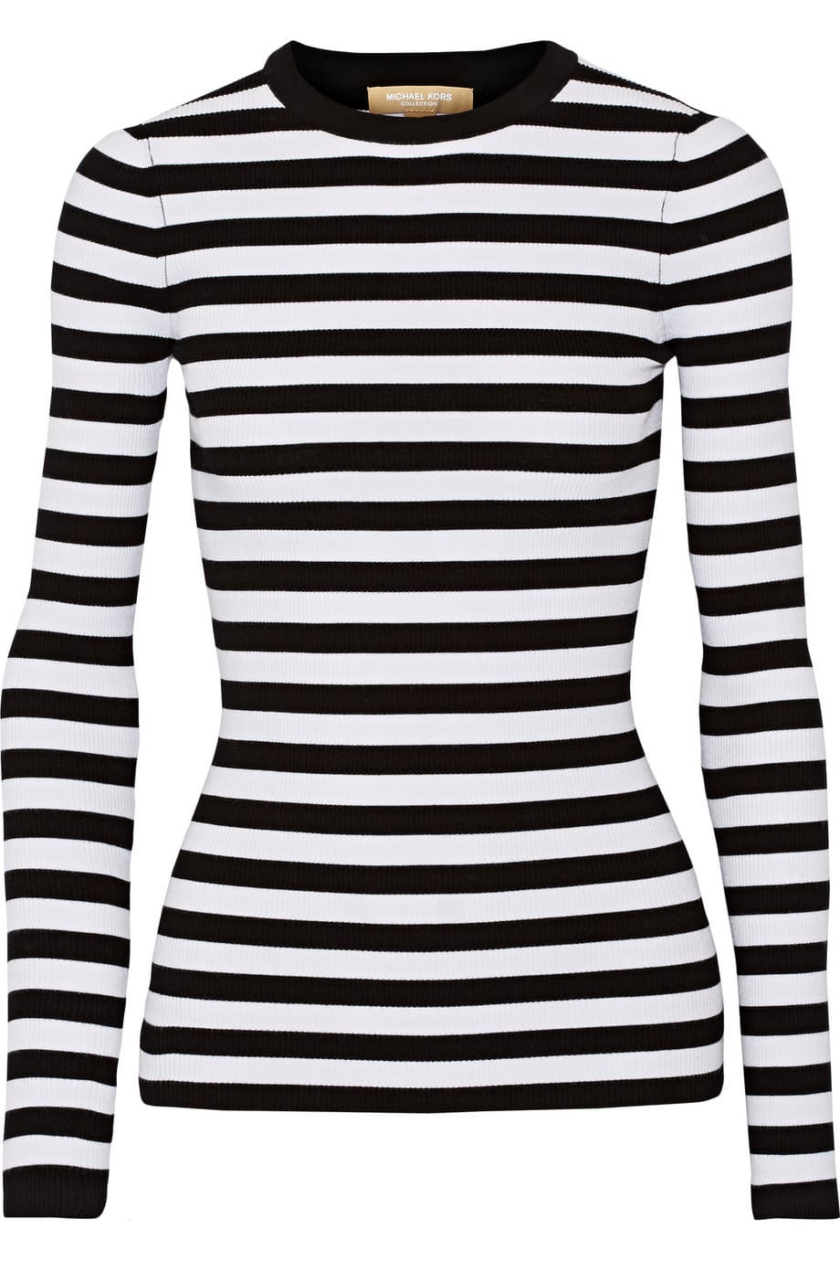 No hay una textura que haya perdurado más en la historia de la moda que las rayas blancas y negras. Como siempre están de moda, lo más recomendable es tener unas cuantas camisas rayadas en el armario que siempre parezcan de estación. (Michael Kors)