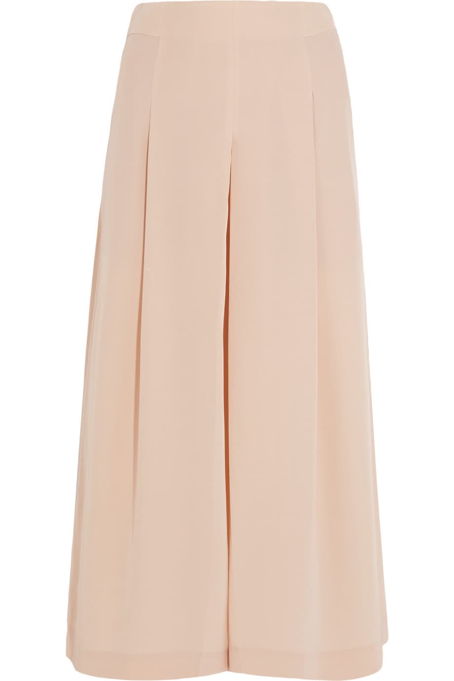 Hay otro tipo de pantalones que, aunque las mujeres no los conocen tan bien, resultan muy útiles y favorecedores en el armario. Se trata de los pantalones palazzo (o lo que en otras décadas se le bautizó falda pantalón). Porque alargan las piernas y acentúan la cintura y porque a flacas y rellenitas les vienen bien, este es un indispensable del clóset. (Ann Taylor)