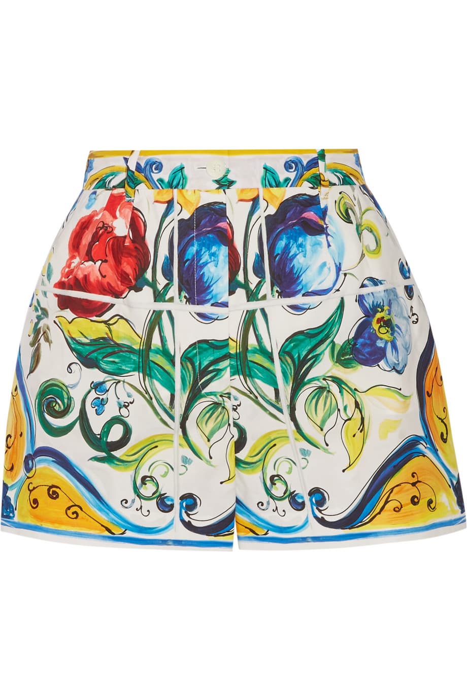 Si la falda tipo globo de pretina fuera una mujer, sería esa que aunque nadie quiere demasiado a todos le cae bien. Es una pieza estratégica que si compras de un estampado interesante siempre puede sorprender. ( Dolce & Gabbana)