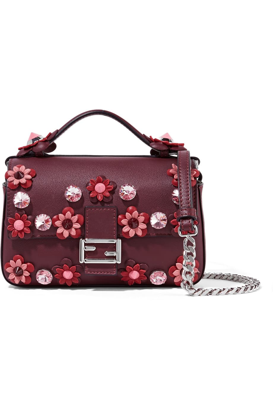 Una cartera tipo carriel, o lo que es lo mismo, una pequeña, estructurada con solapa de broche, es uno de esos modelos que en un instante le dan carácter y sofisticación a un look. (Fendi)