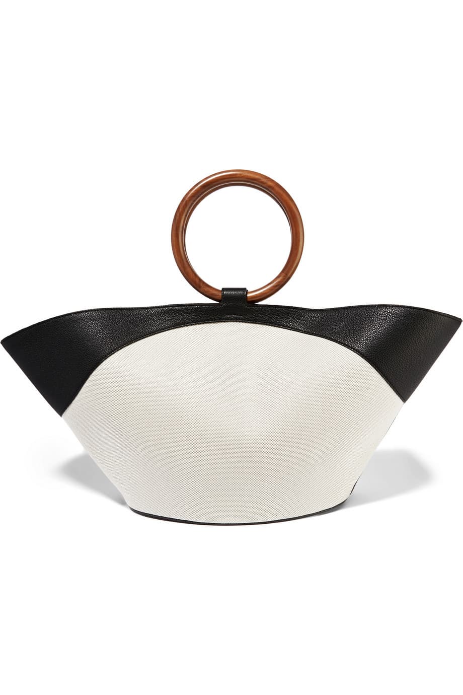 Las dupla blanca y negra es tan importante en la moda que incluso el mundo de los accesorios ha sucumbido a ella. Entre esa infinita colección de carteras, una blanco y negra es indispensable y siempre elegante. (The Row)