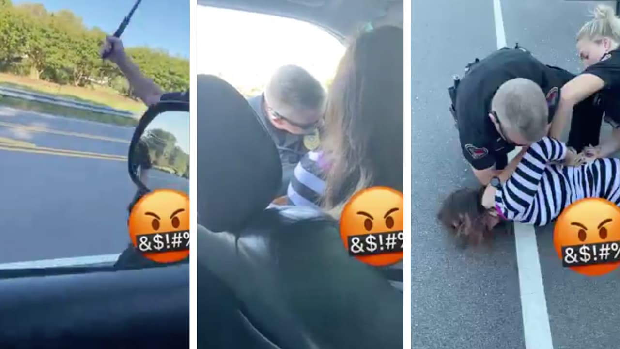 Video capta a policía cuando rompe la ventana del auto de una hispana durante una parada de tráfico