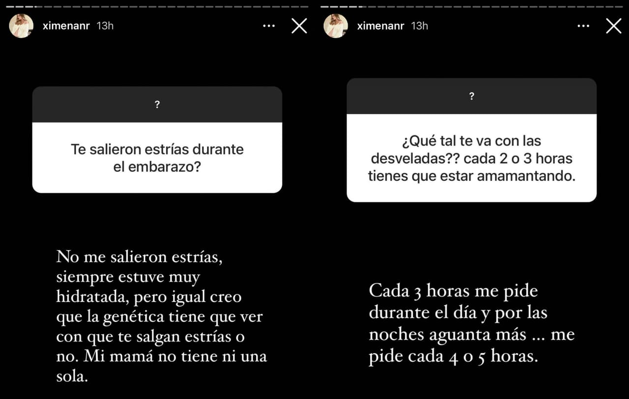 Reveló que no le han salido estrías y cómo le va con las desveladas.