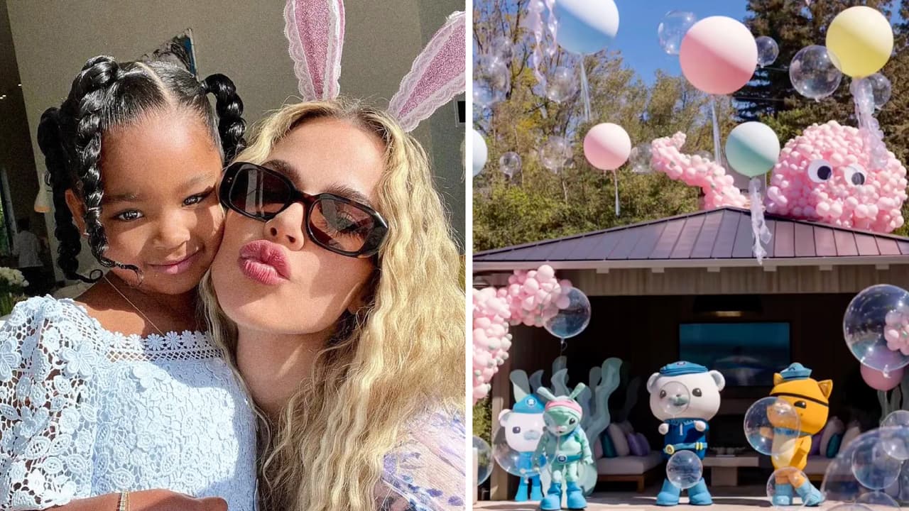 La espectacular fiesta de la hija de Khloé Kardashian: hasta un hubo tiburón de verdad