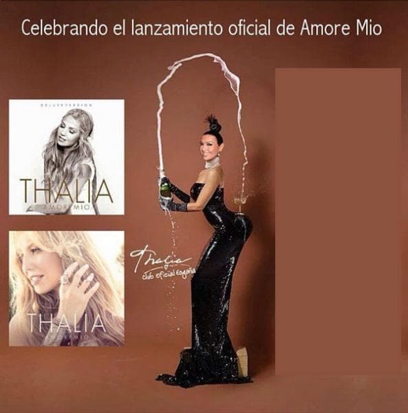 'Thalis' también aprovechó para promocionar uno de sus discos.