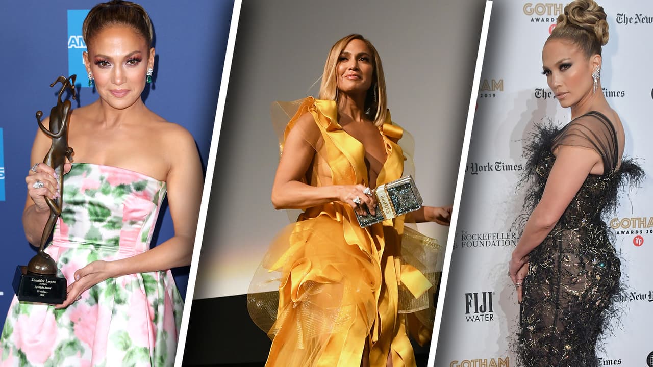 Aquí puedes ver otros looks espectaculares que usó Jennifer López en las alfombras rojas del 2020.