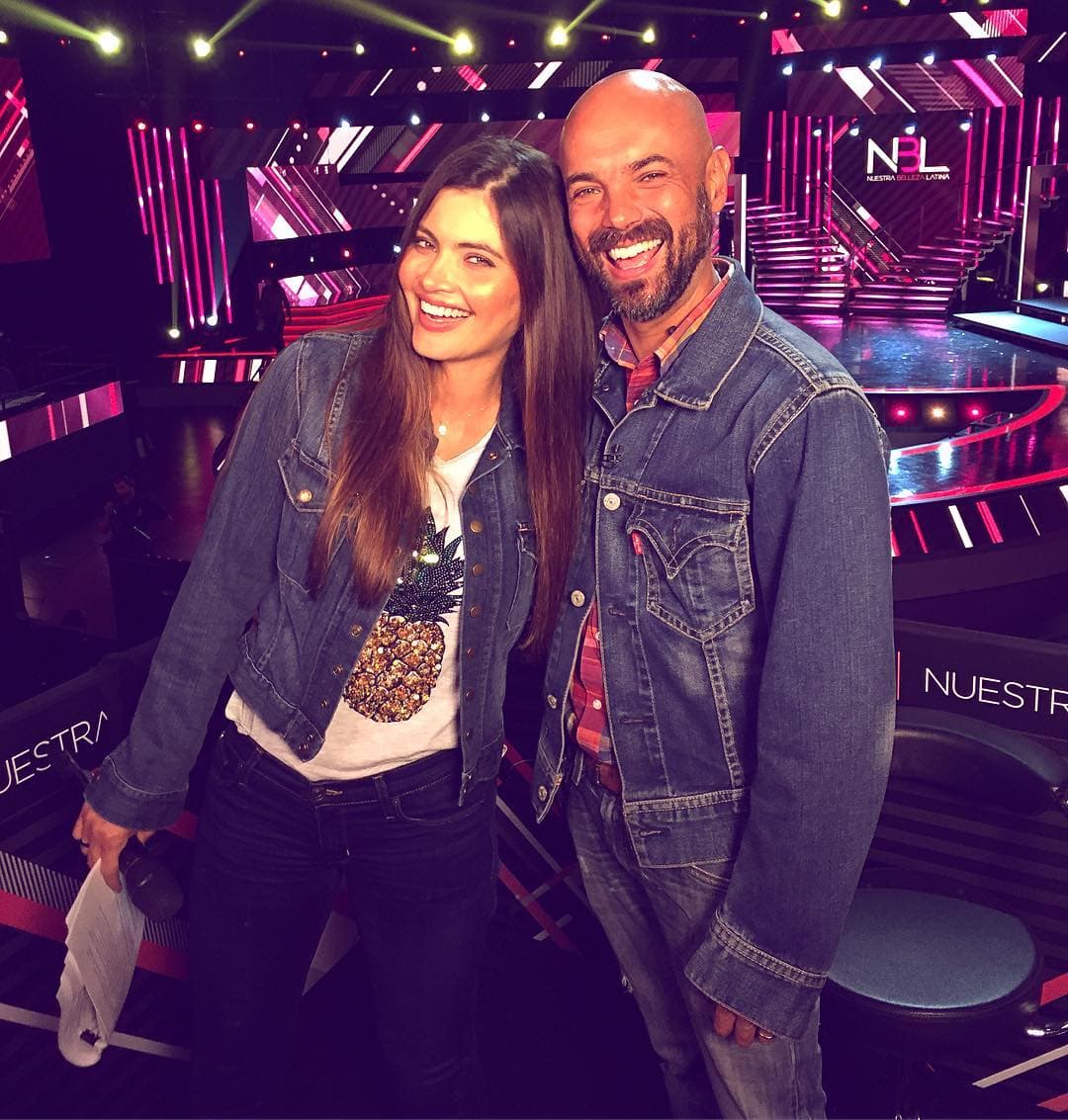 Chiquinquirá Delgado y Jorge Poza preparándose para una gala más de NBL.