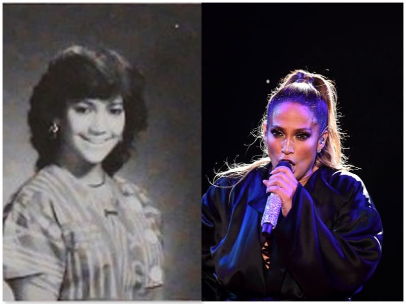La artista del Bronx dedicó
<a href="http://www.univision.com/noticias/elecciones-2016/jennifer-lopez-canta-en-apoyo-a-clinton-bajo-la-lluvia-y-con-la-polemica-de-los-correos-como-telon-de-fondo">un concierto gratuito</a> a Hillary Clinton en Miami en el que también actuó Marc Anthony. En la foto de la izquierda durante sus años de instituo en el Preston High Scool en 1987.