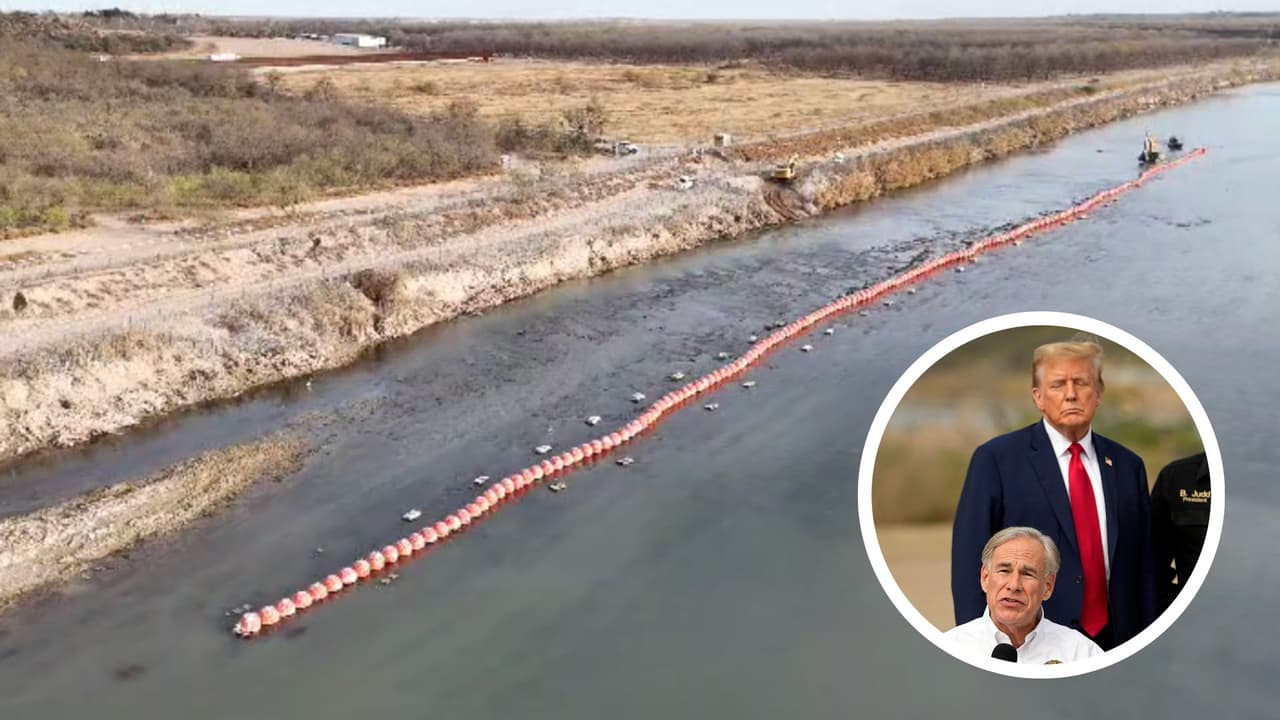 Texas alarga su 'muro flotante' con la llegada de Trump para frenar cruces de inmigrantes indocumentados