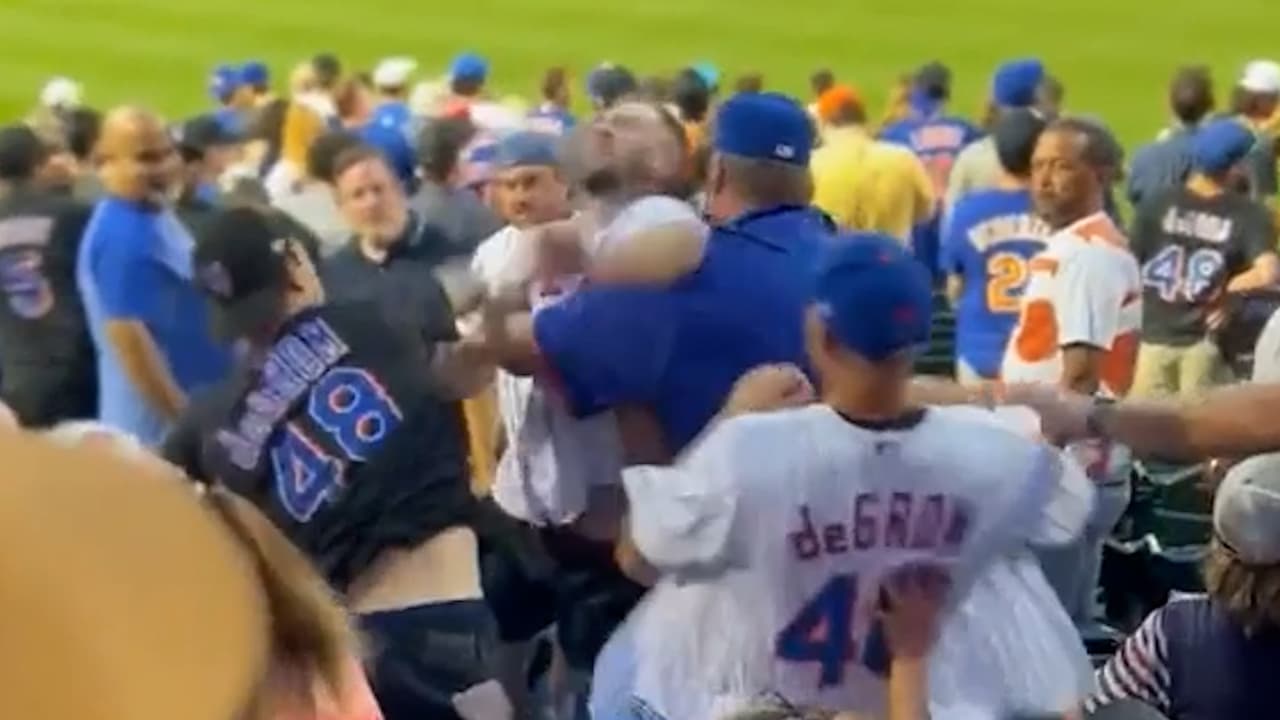 Captan pelea en las gradas entre fanáticos de los Mets y de los Bravos de Atlanta en estadio de Nueva York 
