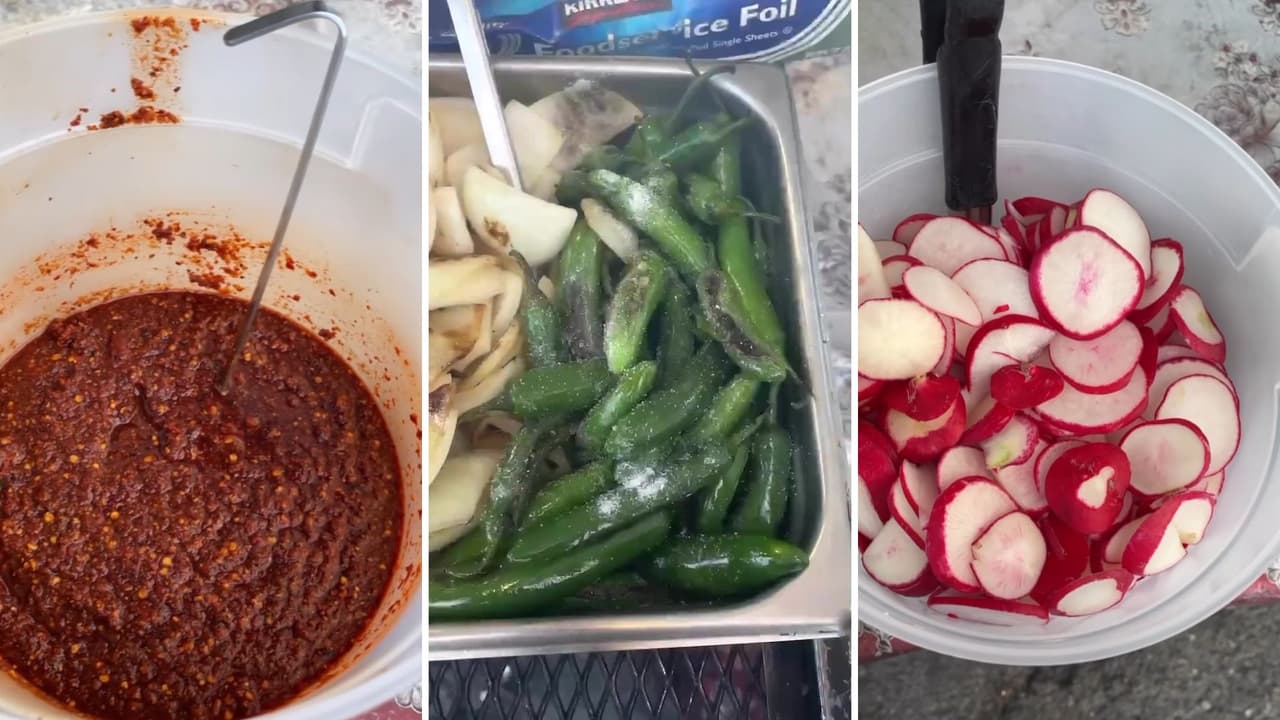 La taquería cuenta con deliciosas cebollas asadas para acompañar los platillos, además de salsas, chiles toreados, rábanos y limones. Estos son complementos y van gratis en el consumo de los tacos.
<br>