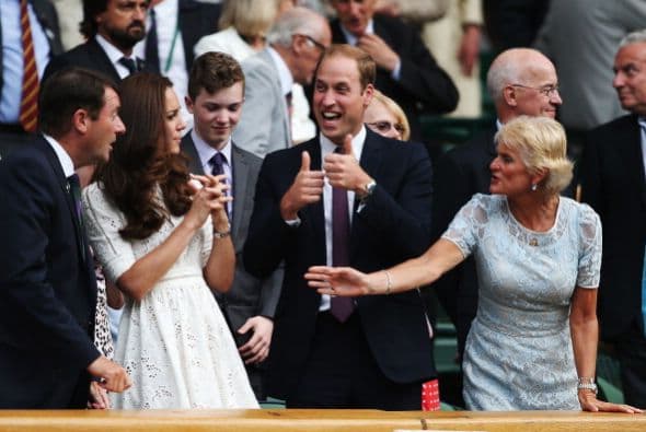 Los duques de Cambridge se diverten en el Campeonato de tenis De Wimbledon.