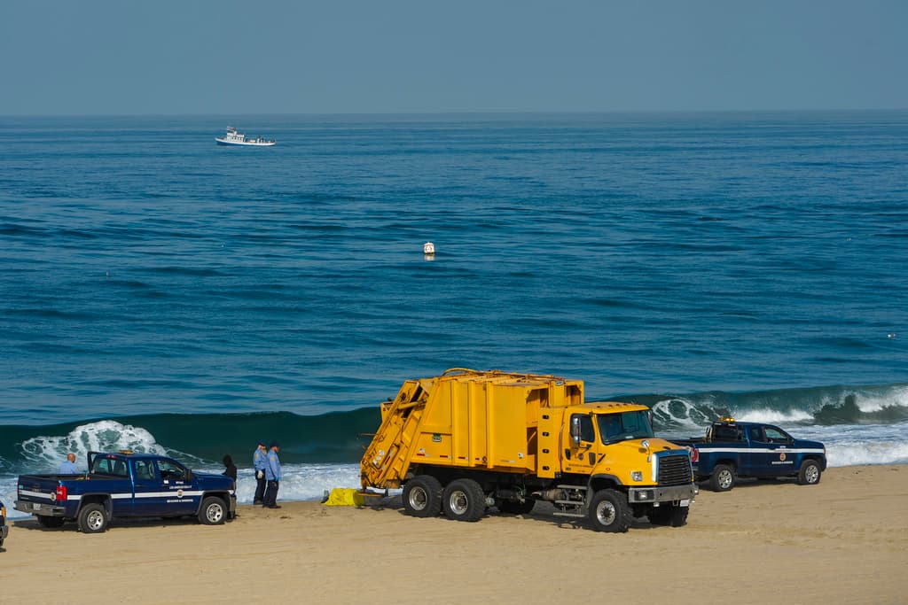 En Dockweiler State Beach no quedó huella de los múltiples campamentos de indigentes denunciados por la comunidad.