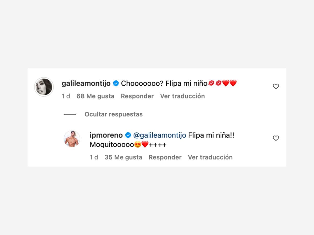 Galilea Montijo e Isaac Moreno intercambian mensajes en Instagram.