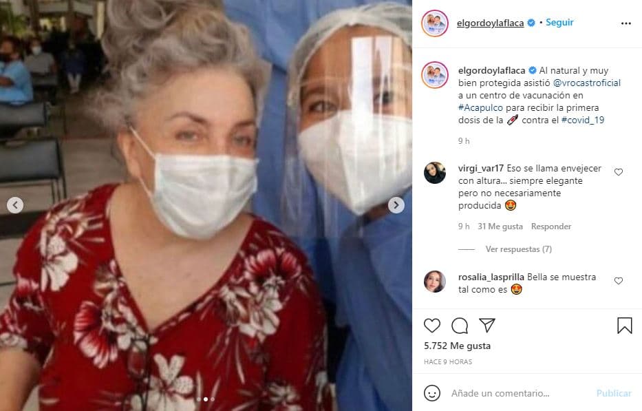 Desde el 18 de marzo, la actriz de 68 años ha sido centro de atención en los medios por haber sido vacunada contra el coronavirus y porque se presentó con su cabello sin teñir y recogido.