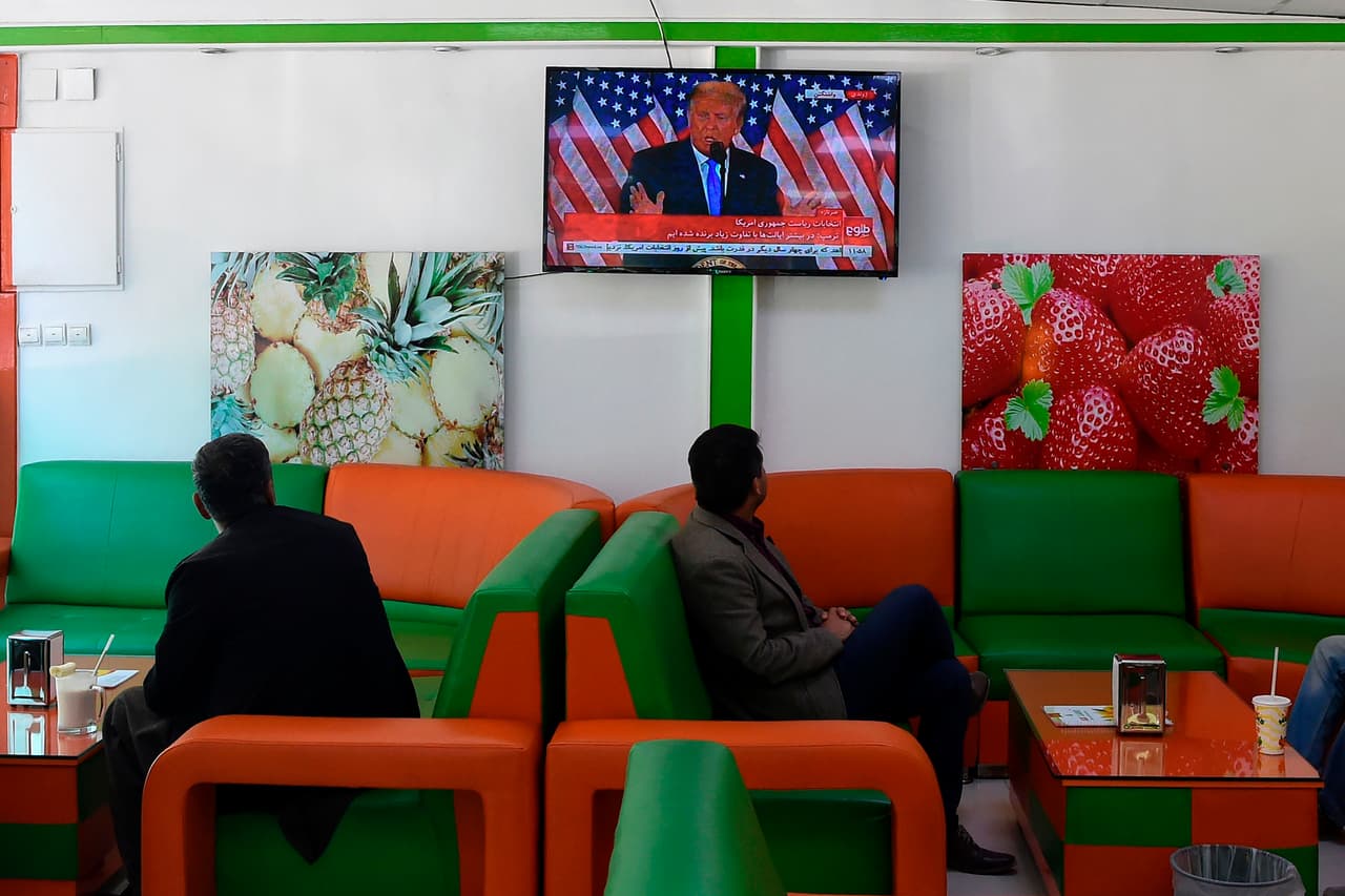 El discurso de Trump en la noche electoral visto en Kabul, Afganistán.
