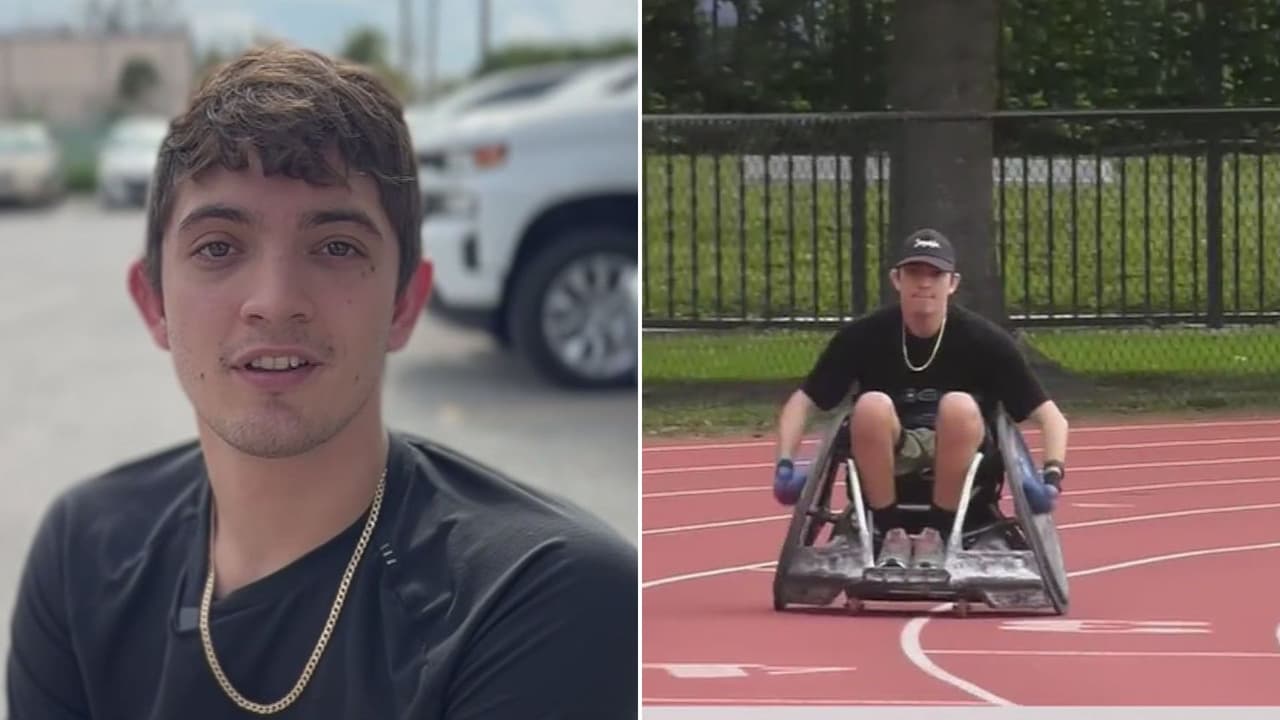 Hispano con discapacidad se prepara para la Media Maratón de Miami