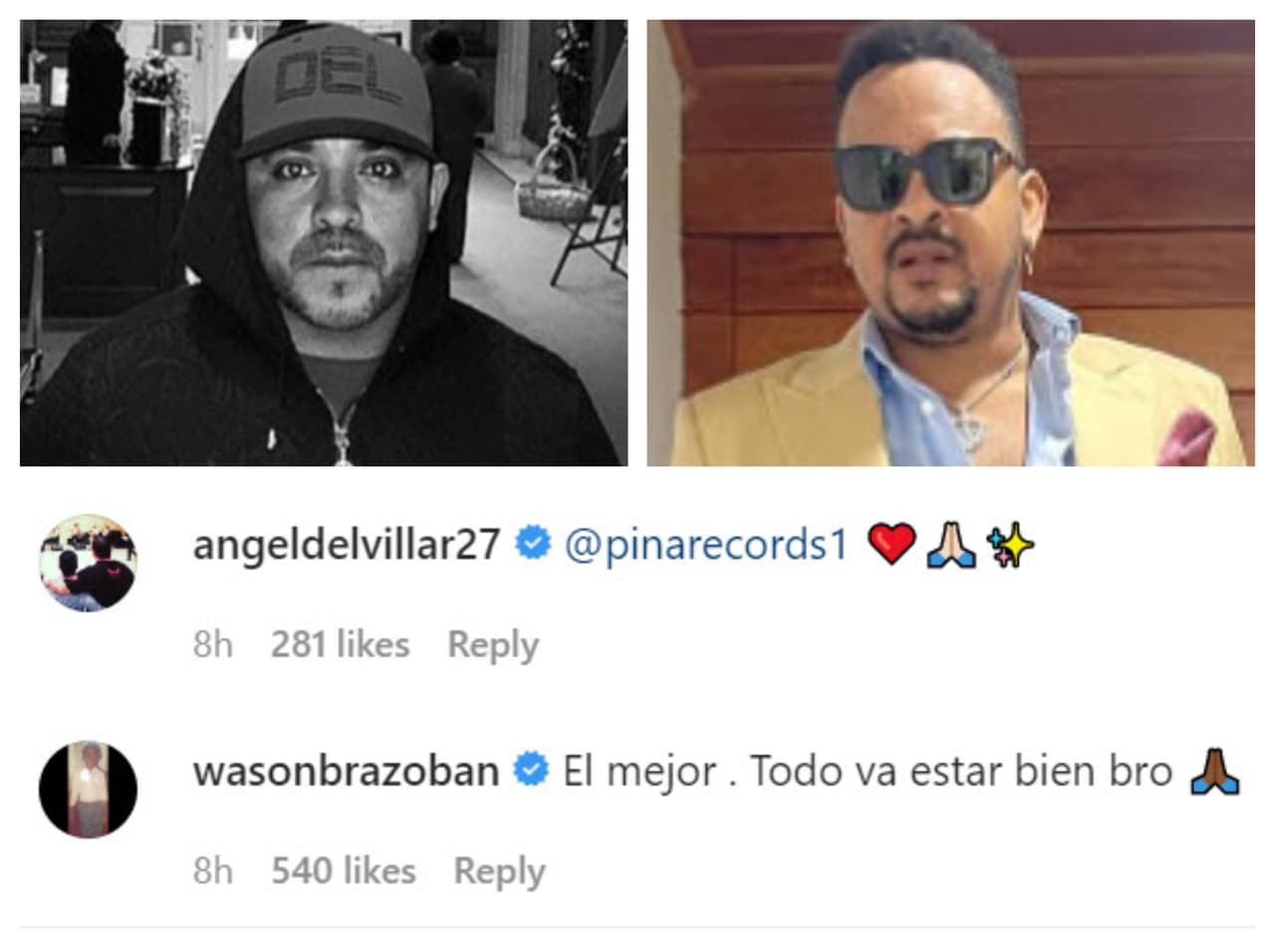 Otros famosos como Ángel del Villar y Wason Brazoban le dejaron mensajes. 
<br>