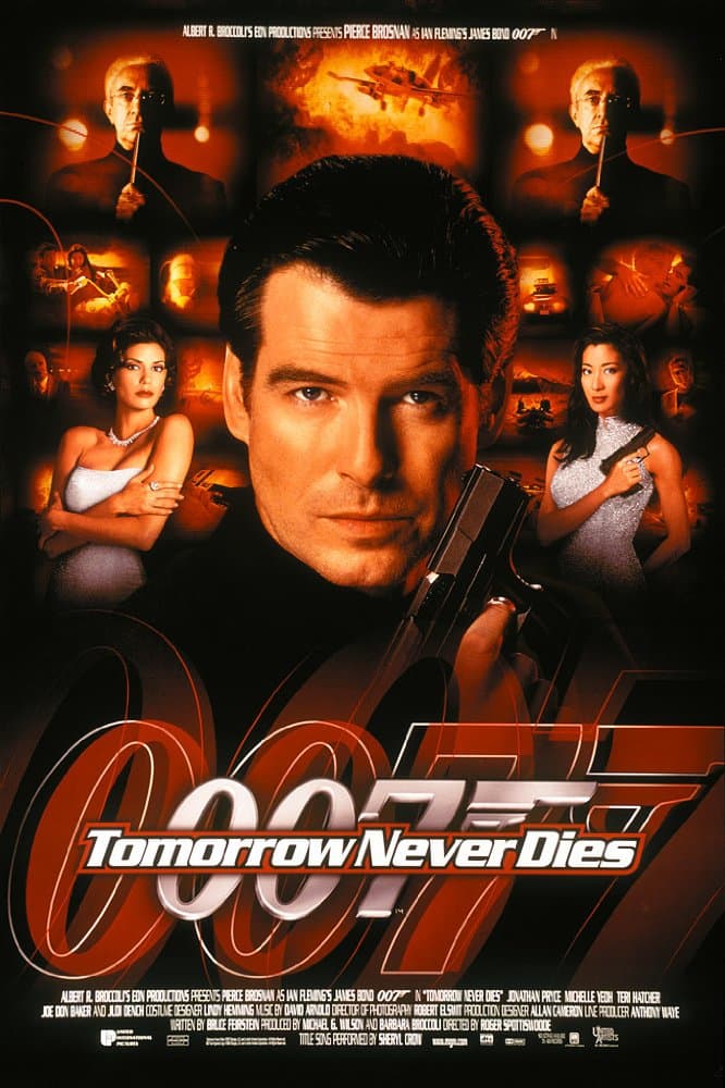 Tomorrow Never DiesFecha de estreno: diciembre 19 de 1997Director: Roger SpottiswoodeElenco: Pierce Brosnan, Jonathan Pryce, Michelle Yeoh