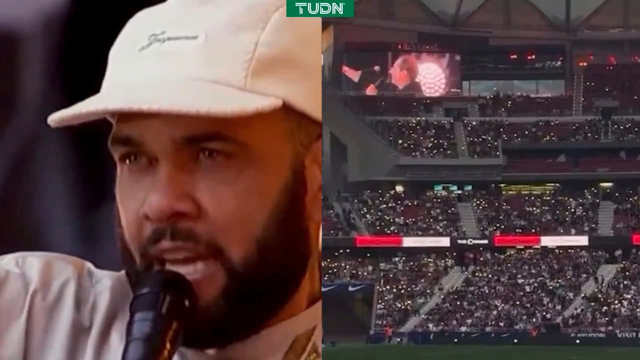 Dani Alves reaparece como predicador en el estadio del Atlético de Madrid 