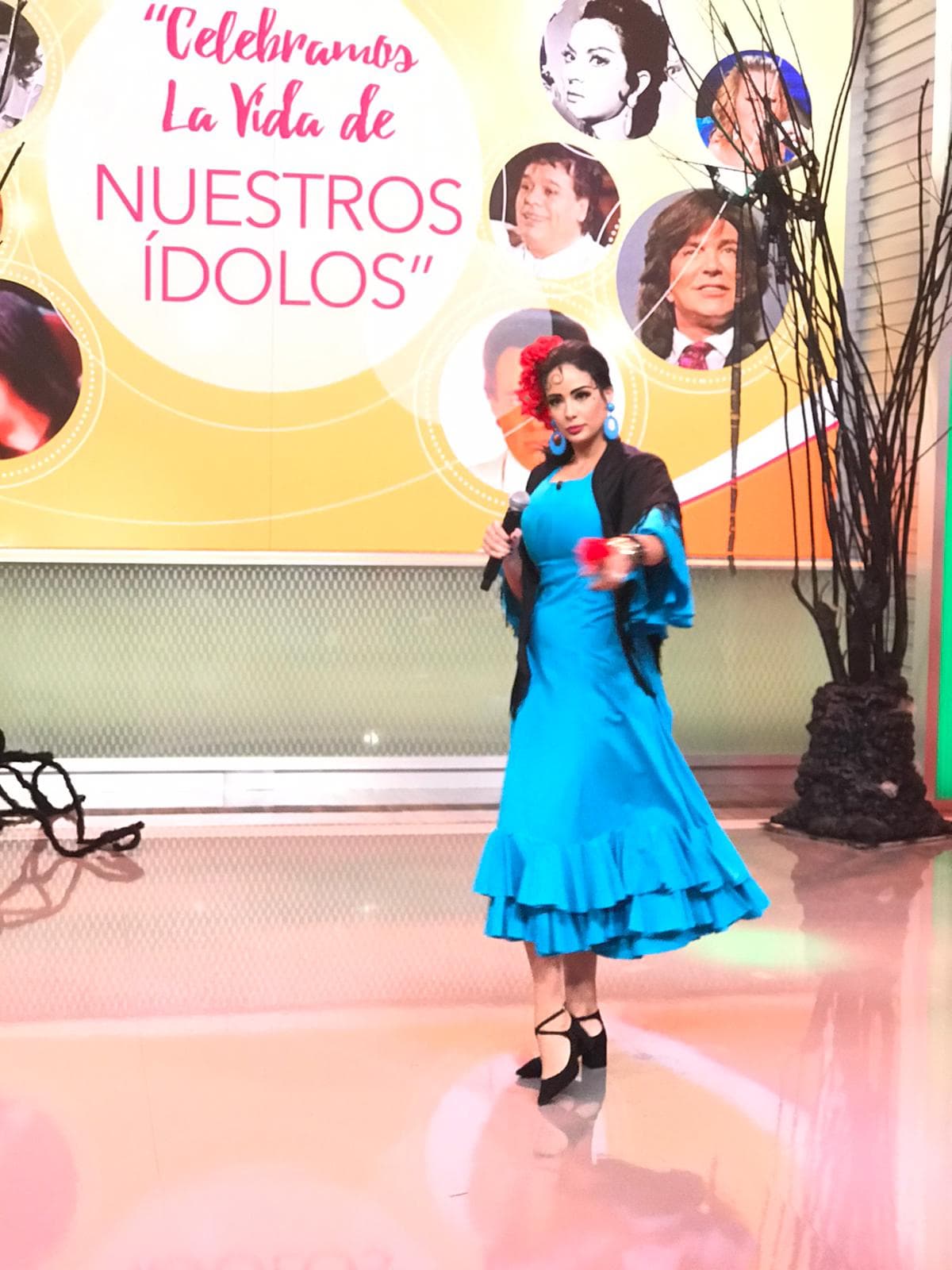 Su rostro tenía cada uno de los rasgos físicos y del vestuario de la artista para hacer una presentación espectacular.