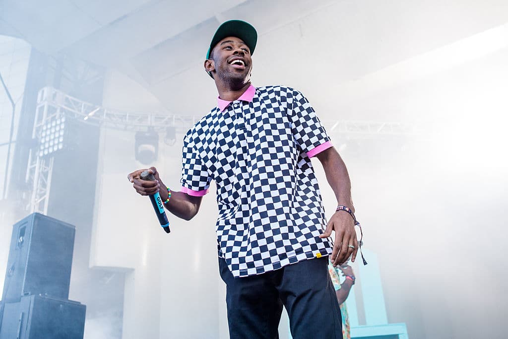 Tyler, The Creator performs on stage at the Lollapalozza music festival on August 1, 2015. The rapper just recently revealed that he had his first boyfriend at the age of 15.