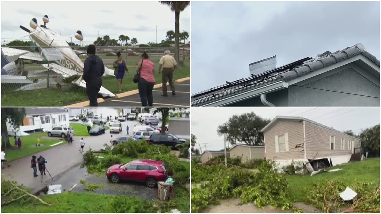 En el condado Broward también se vieron árboles caídos, casas afectadas y vehículos dañados.