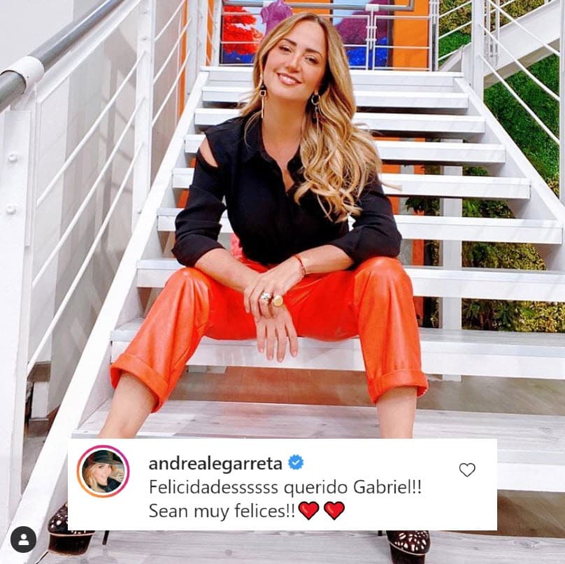 <b>Andrea Legarreta</b> les deseó felicidad.