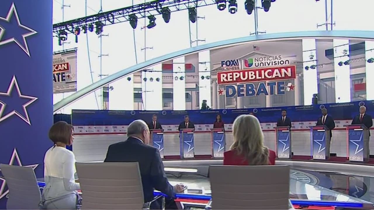 "Donald Trump debería estar aquí": los momentos más destacados del segundo debate presidencial republicano