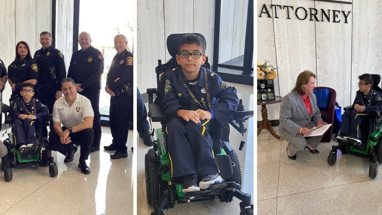Nombran como oficial honorario a niño con parálisis cerebral que sufrió de bullying por vestirse de policía