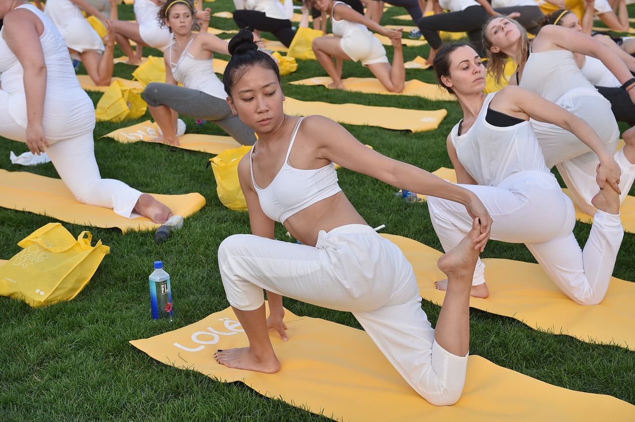 Los practicantes del yoga pudieron contar con música en vivo.
